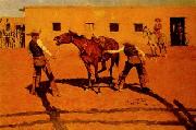 Frederick Remington His First Lesson oil painting on canvas